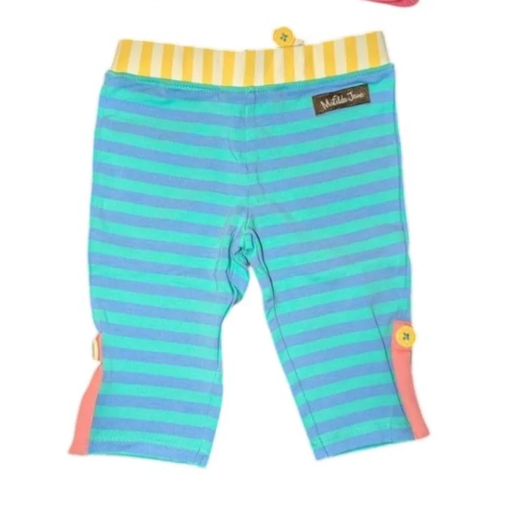 NEW Matilda Jane Born To Be Brave Top Let's Be Loud Crop Leggings Set Outfit 2T